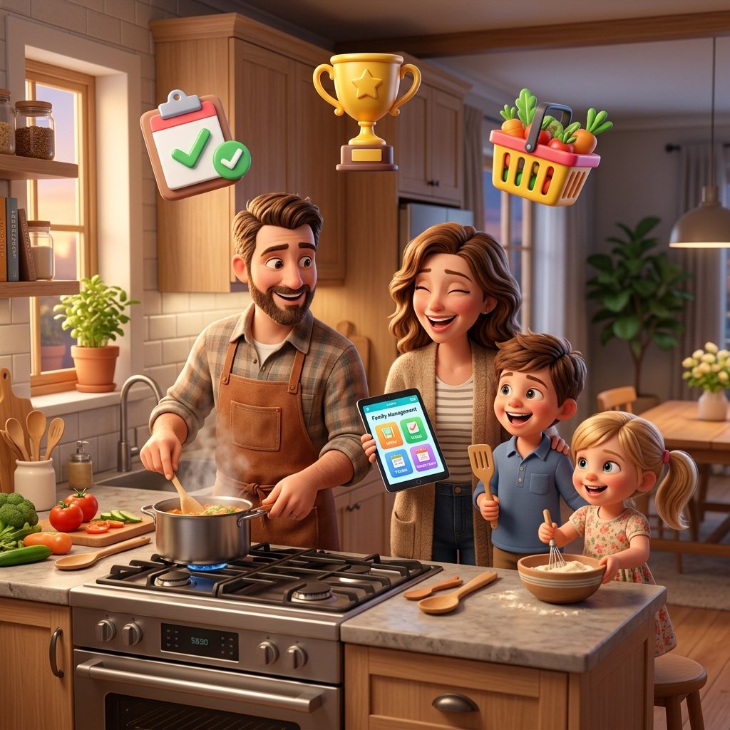FamilyBase Pro Pixar-style Family Illustration